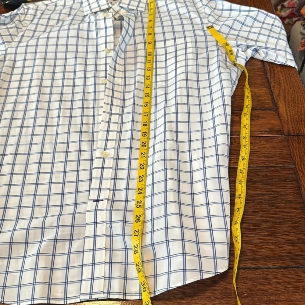 Men’s Banana Republic Blue and White Dress Shirt